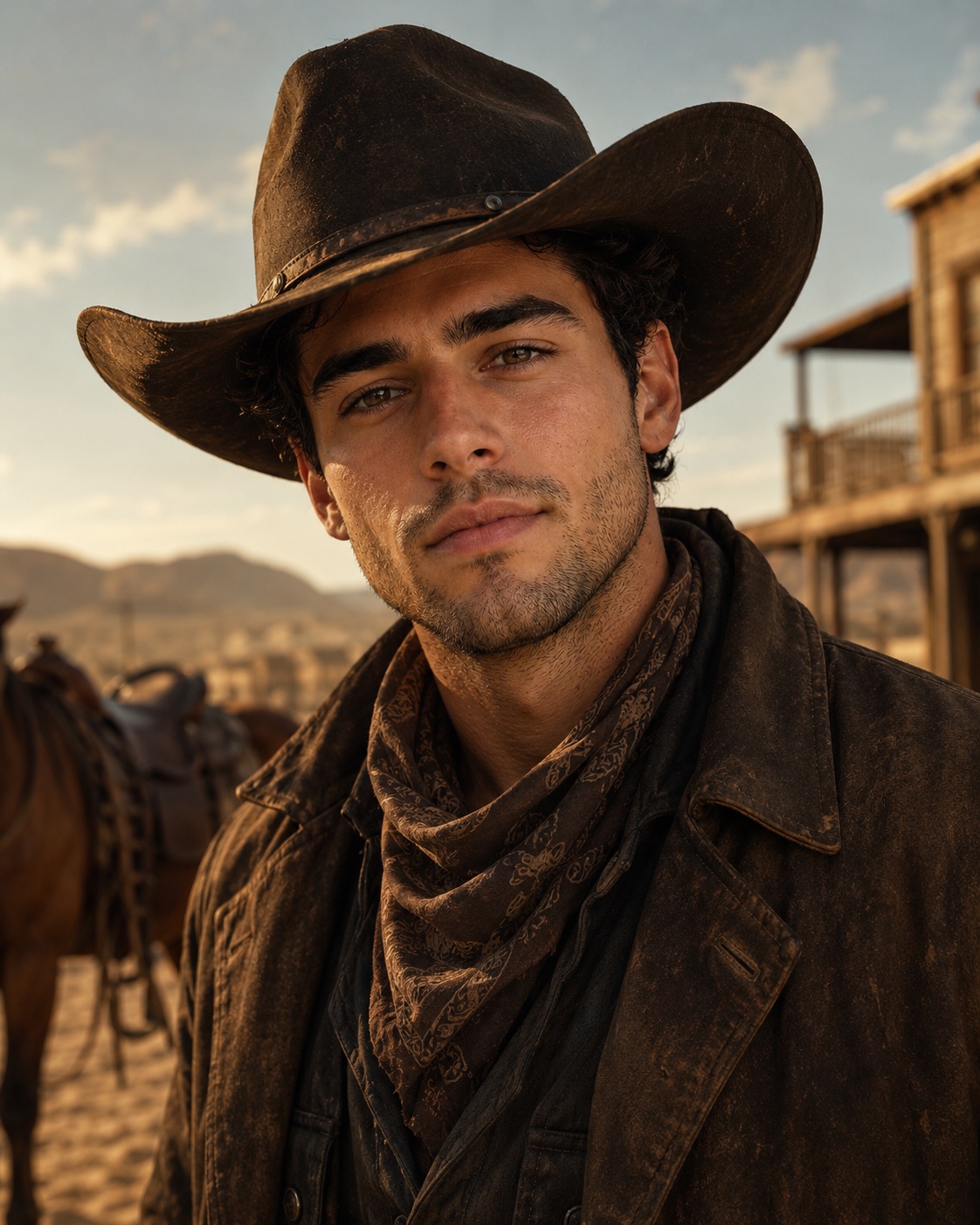Western character transformation example